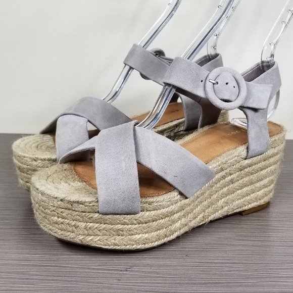 Halogen Emery Blush Platform Espadrille, Gray Suede, Womens Size 6 M - Picture 3 of 10